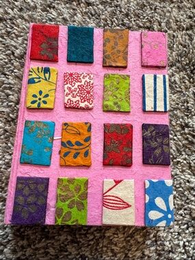 Handmade Pink Cover Decorative Mini Notebook